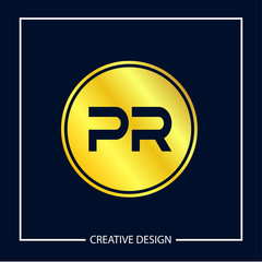 Obraz premium Initial Letter PR Logo Template Design