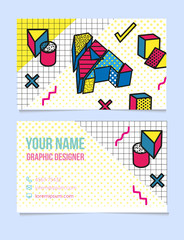 Modern Typographic  Isometric Letter A. Abstract Memphis Design Background. Vector Trendy Template For Your Posters, Banners, Business Card.