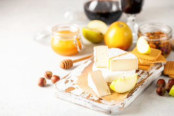 Brie type of cheese.