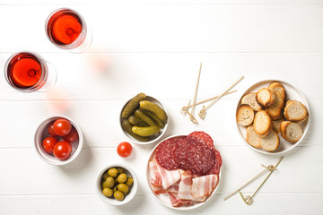 Ingredients for making tapas