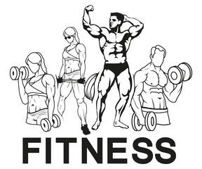 fitness gym logo, fitness training