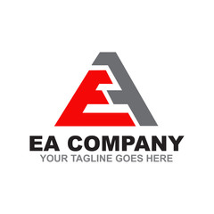 EA letter logo design vector template - obrazy, fototapety, plakaty