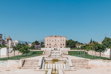  La Zisa in Palermo Sicily, shot of one of the best preserved Norman castles in Italy