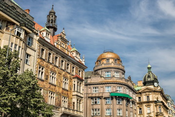 Obraz premium Prag, Altbauten am Wenzelsplatz