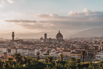 Palazzo Vecchio and Cathedral of Santa Maria del Fiore (Duomo), Florence, Italy
