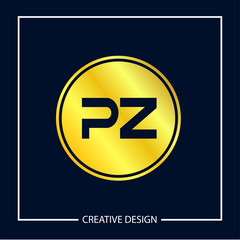 Initial Letter PZ Logo Template Design