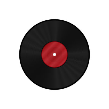 Gramophone vinyl LP record template. Vector illustration