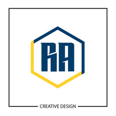 Initial Letter RA Logo Template Design