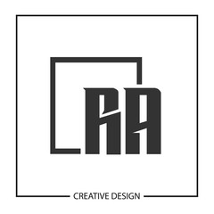 Obraz premium Initial Letter RA Logo Template Design