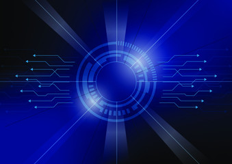 Abstract futuristic circle technology sci-fi background Hi-tech concept ,Vector Illustration