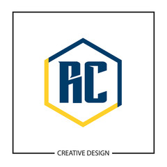 Initial Letter RC Logo Template Design