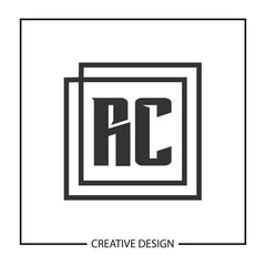Initial Letter RC Logo Template Design