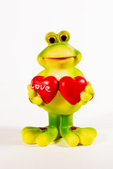 Decorative figure of a frog. For home and office decoration. Frog.