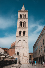 Fototapeta na wymiar tower of the church in zadar