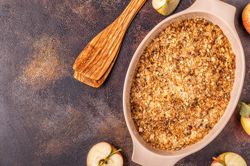Apple cherry crisp crumble