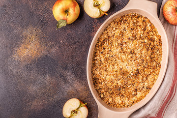 Apple cherry crisp crumble
