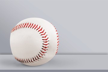 Sport baseball on grey desk