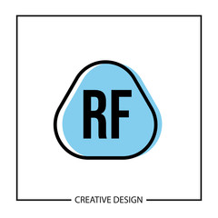 Initial Letter RF Logo Template Design