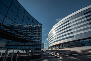 Belarus, Minsk - October 20, 2018: Minsk-Arena is a sports and entertainment multifunctional complex.