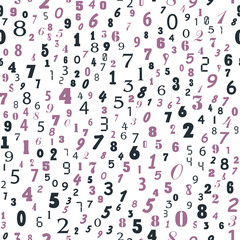 Different Numbers. Seamless vector EPS 10. Abstract  pattern. Texture for print and Banner. Flat style