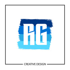 Initial Letter RG Logo Template Design