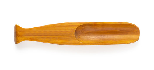 Wooden spoon isolated on a white background
