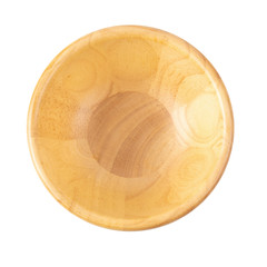 Wooden cup isolated on a white background