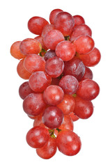 Red grape isolated on white clipping path