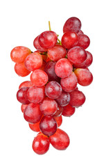 Red grape isolated on white clipping path