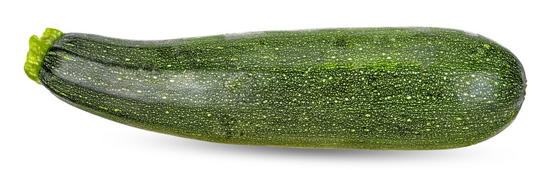 Fresh zucchini isolated on white clipping path