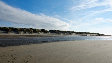 Dünenlandschaft am Nordseestrand in Zeeland, Niederlande