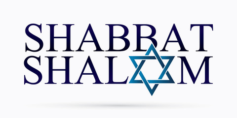 Shabbat Shalom text design Shabbat Shalom is a Hebrew word meaning to peace in God's rest day graphic vector