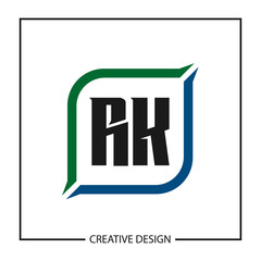 Initial Letter RK Logo Template Design