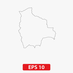 Map of Bolivia. Vector