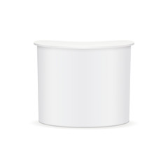 Advertising counter mock up - front view. Vector illustration