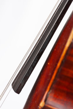 Violin close up isolated on white background