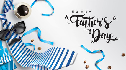 Happy Father’s Day design with fun concept and pastel color