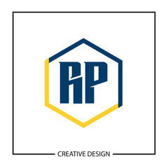 Initial Letter RP Logo Template Design