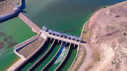 Aerial view of hydrothermal power plant in Sivas,TURKEY