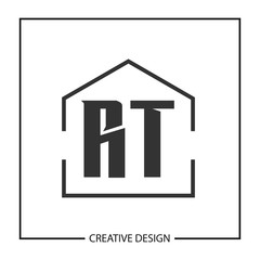 Initial Letter RT Logo Template Design