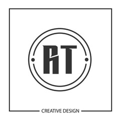 Initial Letter RT Logo Template Design