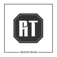 Initial Letter RT Logo Template Design