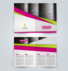 Fototapeta premium Abstract flyer design background. Brochure template. Can be used for magazine cover, business mockup, education, presentation, report. Pink and green color.