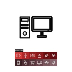 Computer vector icon