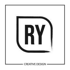 Initial Letter RY Logo Template Design