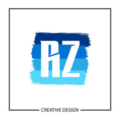 Fototapeta premium Initial Letter RZ Logo Template Design