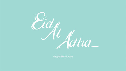 Eid al-Adha handwritten design with fun concept and pastel color