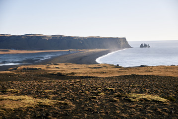 view of the coast of the Atlantic Ocean in Iceland