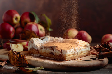 Fresh baked delicious classic  apple pie.