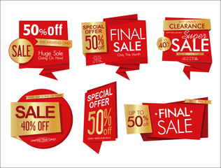 Modern sale banners and labels collection